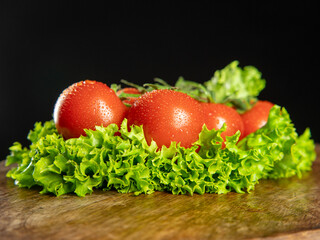 Delicious and healthy red and yellow cherry tomatoes on the plate