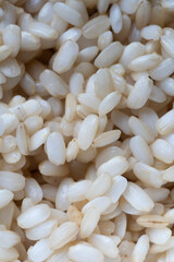 Uncooked white rice grains background