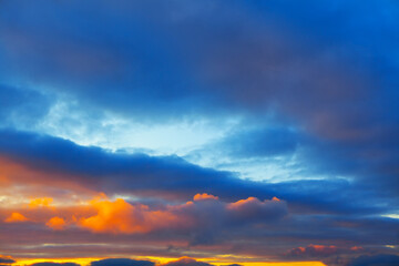 Red Low clouds and Blue hight clouds