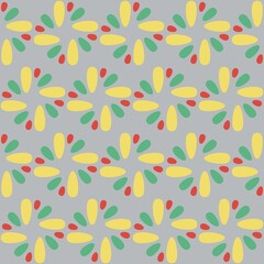 Rounded abstract seamless pattern - retro accent for any surfaces.