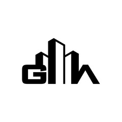 GA Initials letter Building Construction Real Estate logo