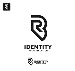 Initial rb letter logo with creative modern business typography vector template. Creative letter rb logo design.