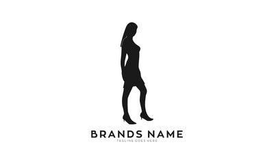 Ladies model illustration vector logo