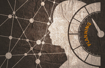 Flat illustration of business project startup process