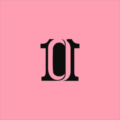 Monogram Logo Design Logotype Vector Icon, Simple number 101  Business Sign Graphic Idea