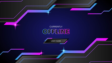 offline gaming background for streaming offline mode with futuristic design © aditya
