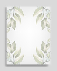 Wedding card with flora frame
