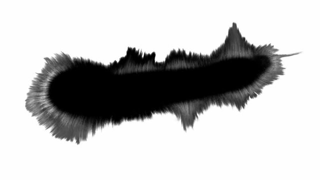 Ink splatter from left to right, turbulent moving abstract painting animation