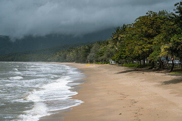 Stormy weather on Palm Cove beach, Queensland, Australia
