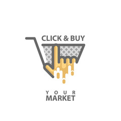 Vector Logo Design For Shopping Or Buying