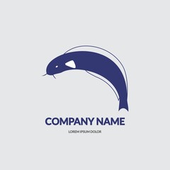 Catfish Icon vector illustration logo design template