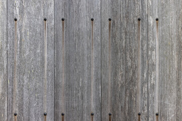 木製扉の木目模様、板に流れる釘の錆汁、背景素材