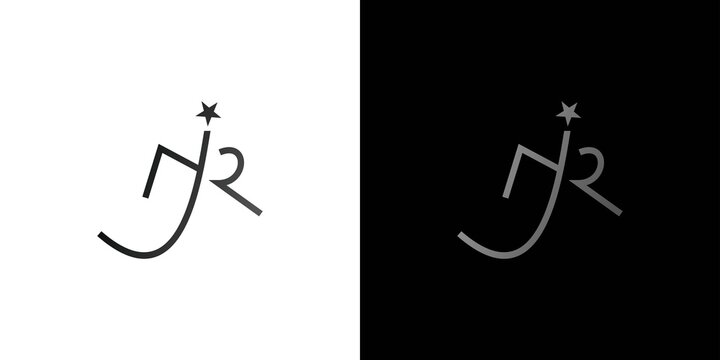 Modern and elegant letter NJR initials Logo design