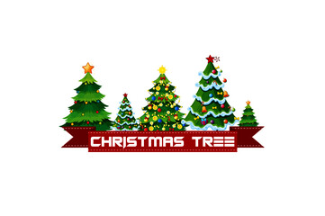 Merry Christmas tree new logo design