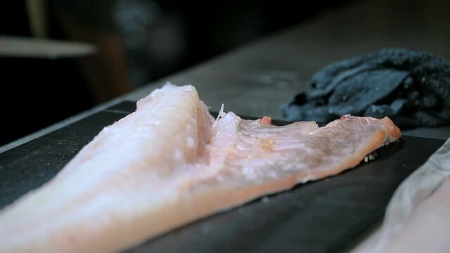 Food on a plate
Dinner. Delicious codfish on a plate
