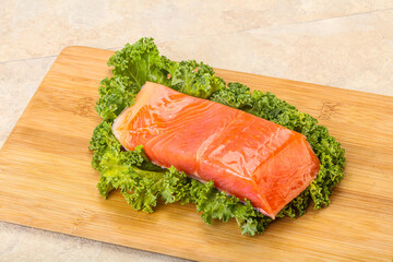 Salmon fillet slice for cooking