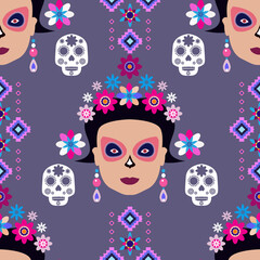 Catrina Calavera pattern 2