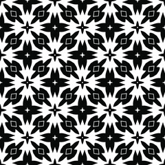 floral seamless pattern background.Geometric ornament for wallpapers and backgrounds. Black and white 

pattern. 