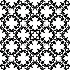 floral seamless pattern background.Geometric ornament for wallpapers and backgrounds. Black and white 

pattern. 