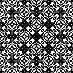 floral seamless pattern background.Geometric ornament for wallpapers and backgrounds. Black and white 

pattern. 