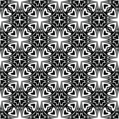 floral seamless pattern background.Geometric ornament for wallpapers and backgrounds. Black and white 

pattern. 