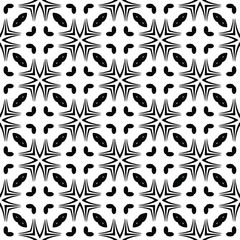 floral seamless pattern background.Geometric ornament for wallpapers and backgrounds. Black and white 

pattern. 