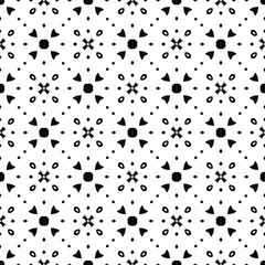 floral seamless pattern background.Geometric ornament for wallpapers and backgrounds. Black and white 

pattern. 