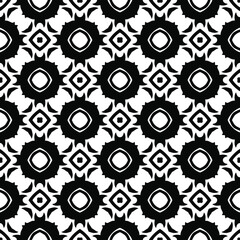 floral seamless pattern background.Geometric ornament for wallpapers and backgrounds. Black and white 

pattern. 