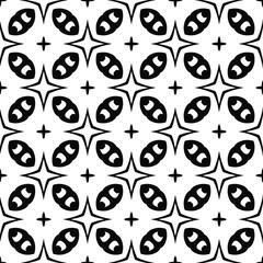 floral seamless pattern background.Geometric ornament for wallpapers and backgrounds. Black and white 

pattern. 
