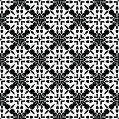 floral seamless pattern background.Geometric ornament for wallpapers and backgrounds. Black and white 

pattern. 