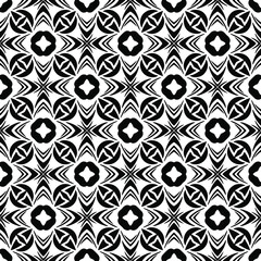 floral seamless pattern background.Geometric ornament for wallpapers and backgrounds. Black and white 

pattern. 