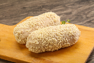 Raw chicken cutlet for roast