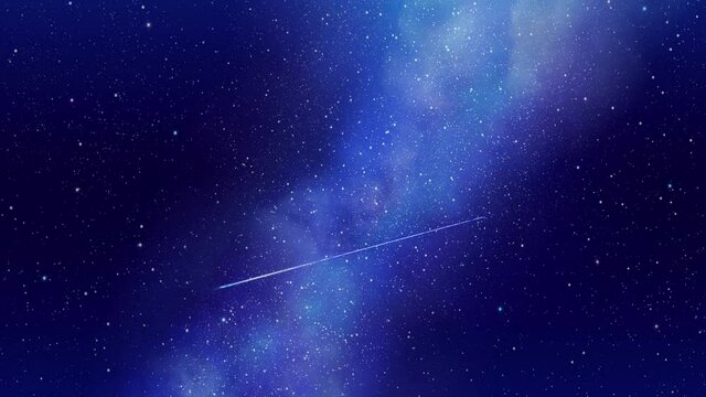 天の川と流れ星