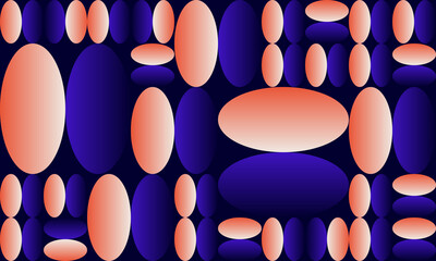 Abstract geometric vector seamless pattern with color gradient