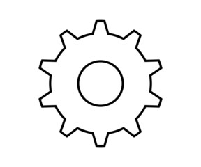 gear icon isolated on white