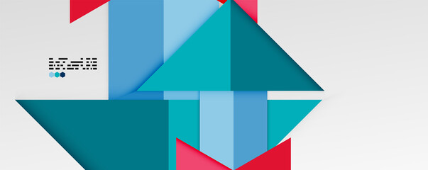 Shiny color triangles and geometric shapes vector abstract background