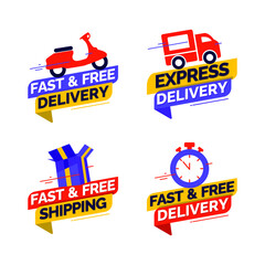 fast and free delivery design template.