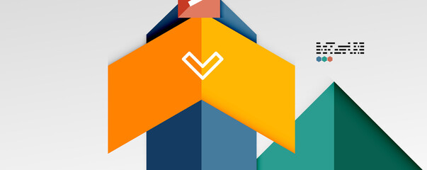 Shiny color triangles and geometric shapes vector abstract background