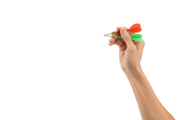 Hand holding darts arrow