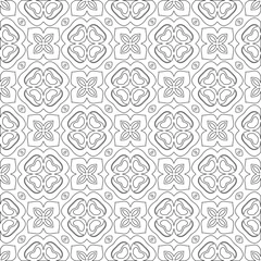 Poster Im Rahmen Vector geometric pattern. Repeating elements stylish background abstract ornament for wallpapers and   backgrounds. Black and white colors  © t2k4