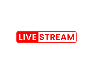 Live Stream sign, emblem, logo. Vector Illustration. Social media icon live streaming