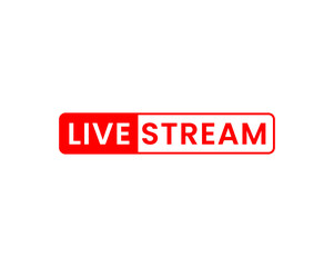 Fototapeta premium Live Stream sign, emblem, logo. Vector Illustration. Social media icon live streaming
