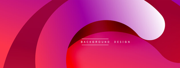 Abstract overlapping lines and circles geometric background with gradient colors