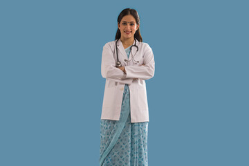 Portrait of a young lady doctor.