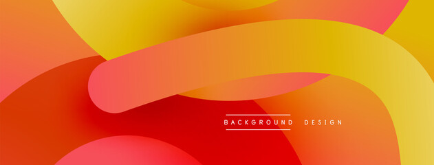 Fototapeta premium Abstract overlapping lines and circles geometric background with gradient colors