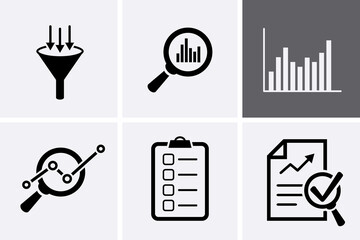 Data analysis Icons set