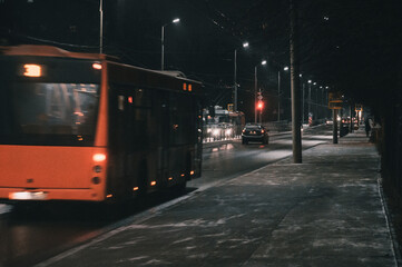 tram in the night