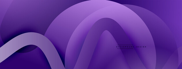 Abstract gradient background with wave line with shadow effect. Geometric composition. 3D shadow effects and fluid gradients