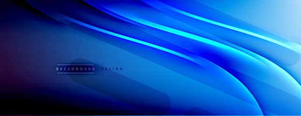 Abstract background - lines composition created with lights and shadows. Technology or business digital template. Trendy simple fluid color gradient abstract background with dynamic