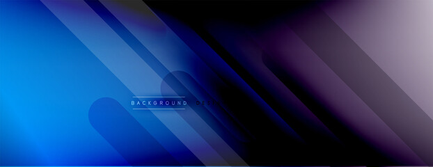 Fototapeta premium Abstract background - lines composition created with lights and shadows. Technology or business digital template. Trendy simple fluid color gradient abstract background with dynamic